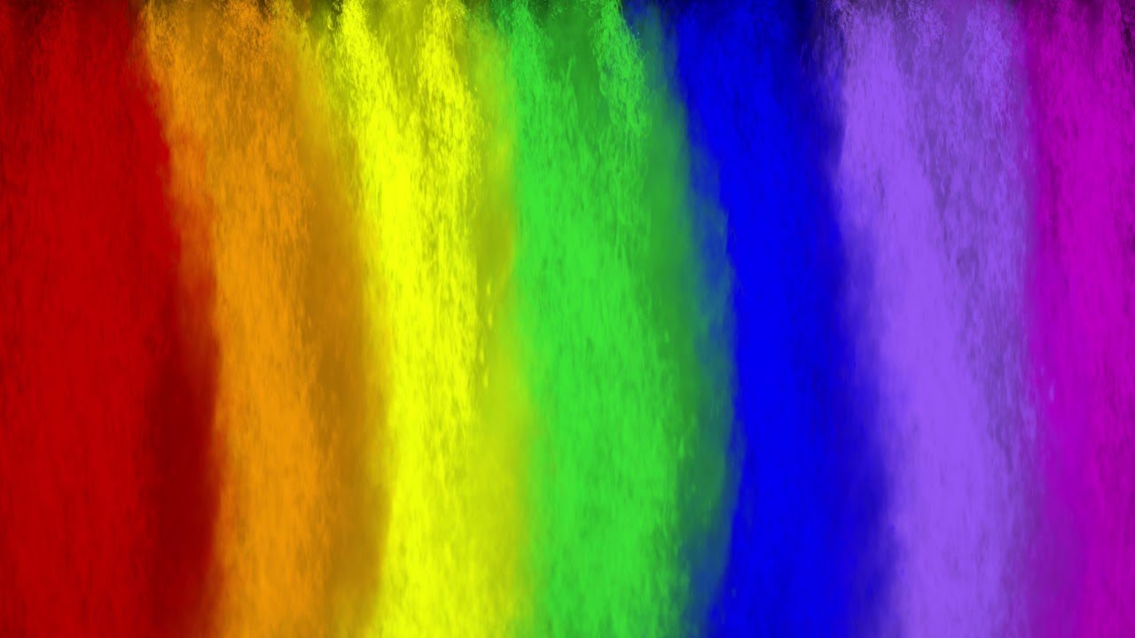 4K Video (1 hour) rainbow waterfall – animated background