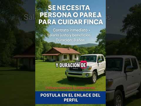 Se busca persona o pareja responsable para cuidar finca privada