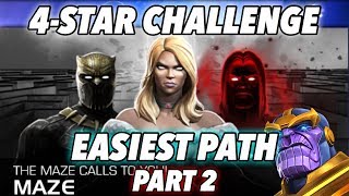 The Easiest Path Of The Maze With 4-Stars Part II | Marvel Contest of Champions