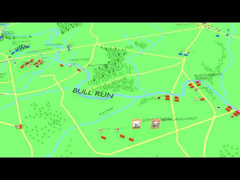 Animated Battles - First Battle of Bull Run - American Civil War 1861