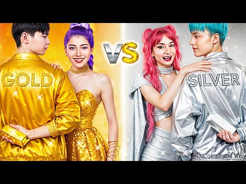 Kpop Demon Hunters Couple Makeover: Gold vs Silver Huntrix vs Saja Boys Couple IRL