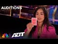 Anna DeGuzman Magician Is SHOCKED By Her Own MAGIC Auditions AGT 2023