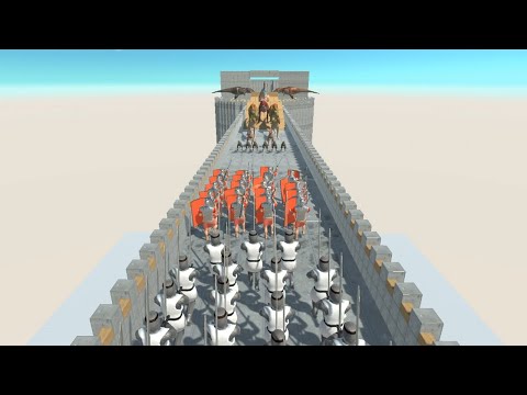 CARNIVORE DINOSAURS Army as Pig Protector vs Army from ALL UNITS Animal Revolt Battle Simulator