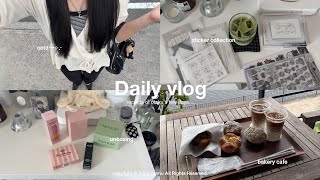 VLOG⟡.·社会人オタクの日常ブイログ🩰 カフェに行って購入品を開封する日📦 シール紹介 ガチャガチャ (sub)
