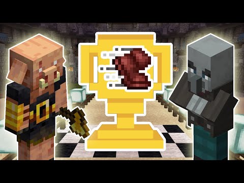 PIGLIN BRUTE VS VINDICATOR - WHO IS FASTER? | (MINECRAFT MOB MARATHON)