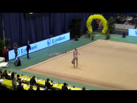 PISCUPESCU Alexandra and Bogdan Mihai ROU Ribbon | Rhythmic Gymnastic World Cup, Bucharest 2013