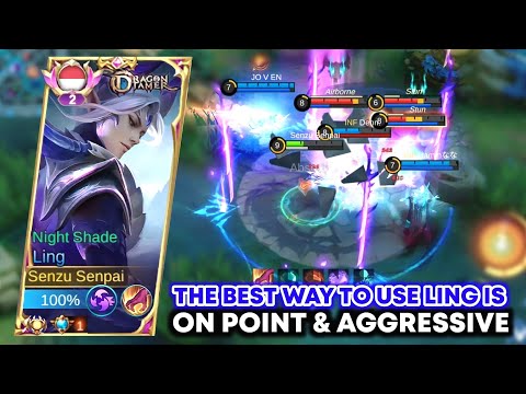 THE BEST WAY TO USE LING IS ON POINT & AGGRESSIVE | Ling Mobile Legends