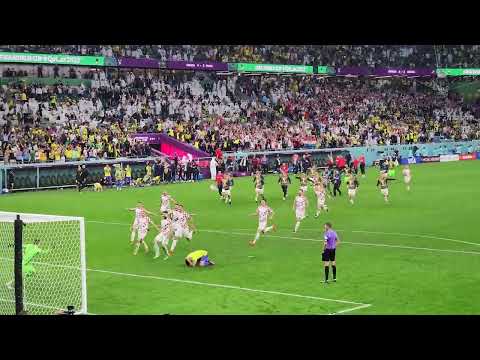 4K) 12/09/2022 Qatar worldcup Brazil vs Croatia penalty shootout, after the loss of Marquinhos