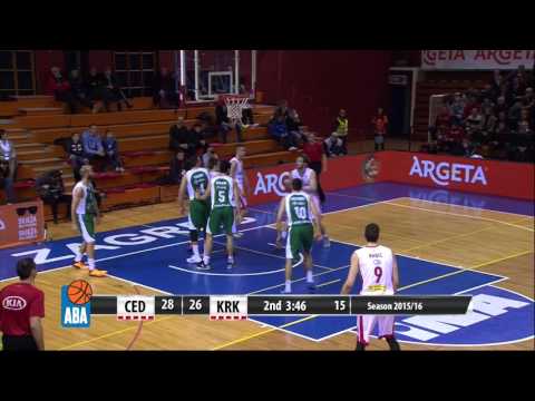 ABA Liga 2015/16 highlights: Cedevita - Krka R17 (26.12.2015)
