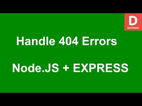 Express js How to Handle 404 Error Pages in Node js Server