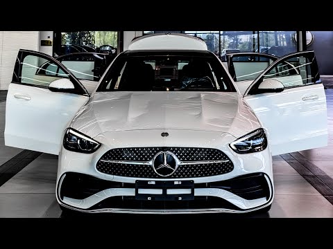 New 2026 Mercedes-Benz C260L AMG C-Class Family Sedan White Color | Interior & Exterior
