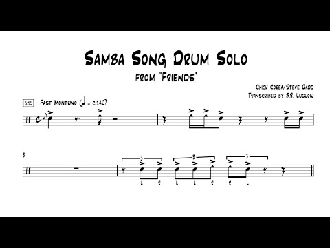 Steve Gadd Drum Solo on Samba Song (Transcription)