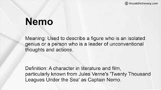 Nemo Meaning