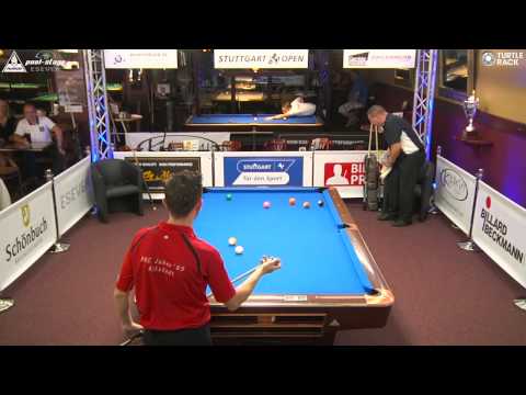 Stuttgart Open 2015, No. 09, Sebastian Staab vs. Markus Kamuf, 10-Ball, Pool-Billard