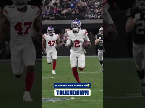 First kick return TD for Tae Banks #shorts #nfl #Giants #nygiants #newyorkgiants
