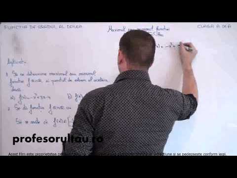 22   cls9   Functia de gr 2   maximul sau minimul functiei de gr 2   aplicatii   partea 1