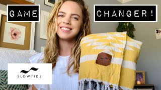 Slow Tide Beach towel and blanket Review | Nicole Gillian