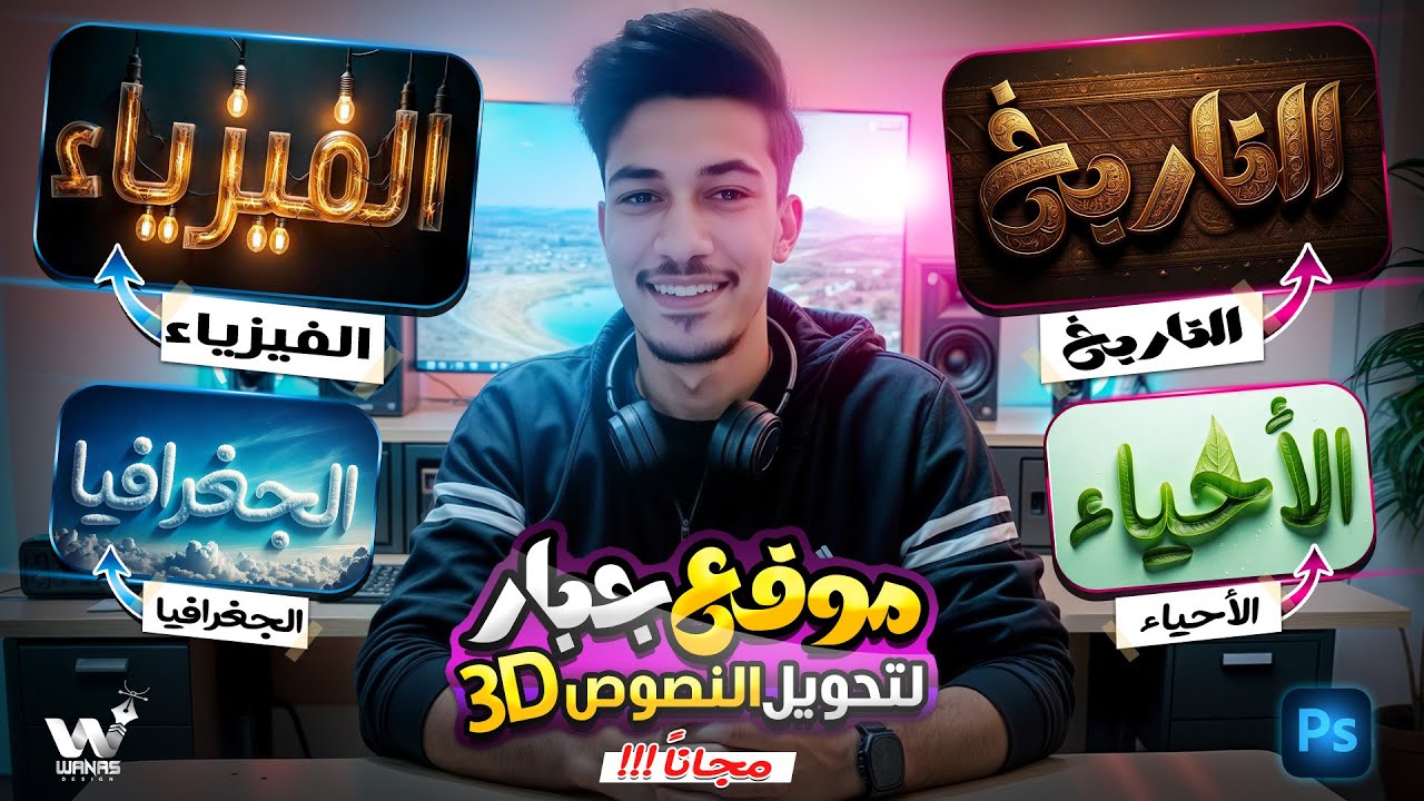 أقوى اداة مجانية | لتحويل النصوص في تصميماتك 3D في اقل من دقيقة !!😲✅