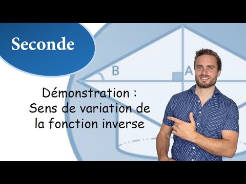Sens de variation de la fonction inverse - démonstration - classe de seconde