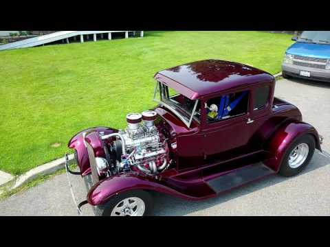 1930 Ford 5 Window Coupe shot with DJI Mavic Pro