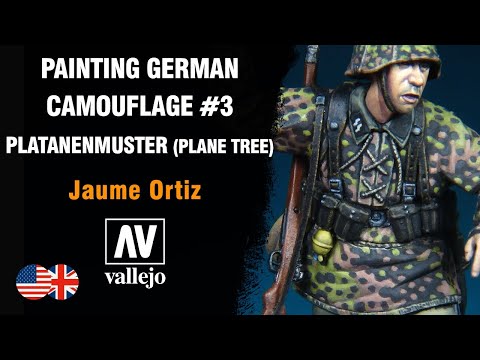 🇺🇸🇬🇧HOW TO PAINT "PLATANENMUSTER - PLANE TREE" CAMOUFLAGE by JAUME ORTIZ (English)