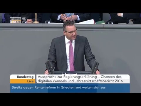 Bundestag: Aussprache über den Jahreswirtschaftsbericht (weitere Redner) am 28.01.2016