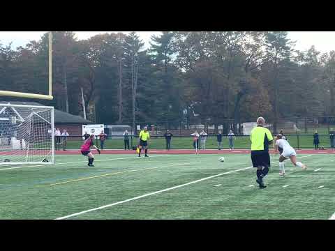 The PK bounces off the post before Remmey McEnroe drills home the rebound