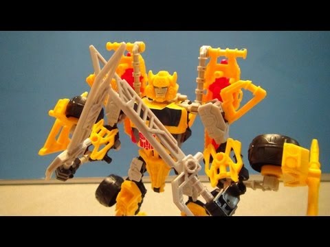 CONSTRUCT BOTS BUMBLEBEE TRANSFORMERS TRIPLE CHANGER CLASS TOY REVIEW