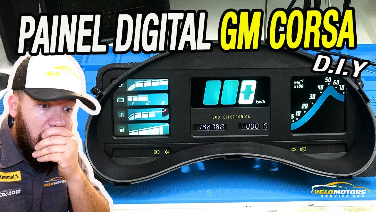 DICA COMO ADAPTAR PAINEL DIGITAL KADETT NO CORSA D.I.Y FAÇA VC MESMO  HOW TO INSTALL DIGITAL TACHO