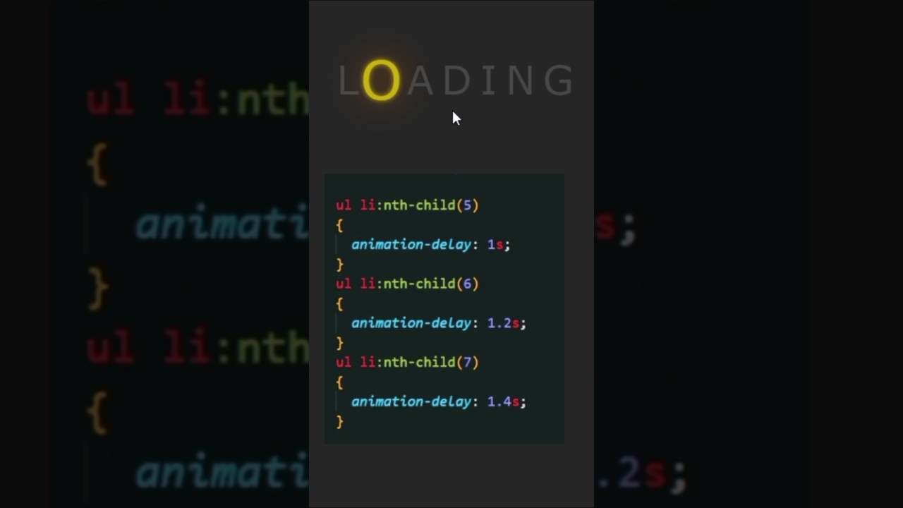 Css Glowing Text Loading Animation #coding #animation #css #loading