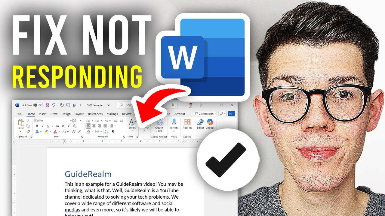 How To Fix Microsoft Word Not Responding - Full Guide