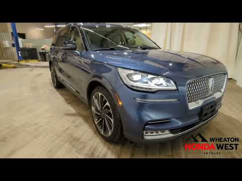 2020 Lincoln Aviator Reserve AWD in Blue Diamond Metallic for sale at Wheaton Honda West in Calgary, AB