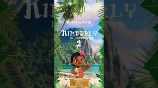 BIRTHDAY VIDEO INVITATION BABY MOANA THEME #birthdayinvitation