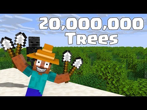PlataBush - Monster School : PLANTING 20,000,000 MILLION TREES - Minecraft Animation