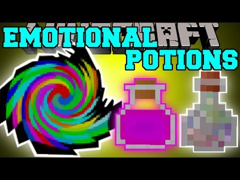 PopularMMOs - Minecraft: EMOTIONAL POTIONS (POTIONS HAVE FEELINGS TOO!) Mod Showcase