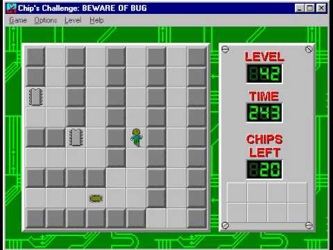 Chip's Challenge 1 level 42 solution - 187 seconds