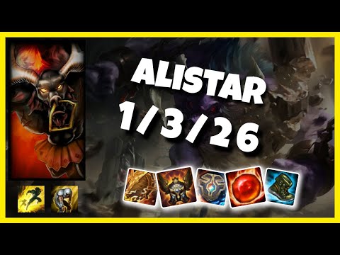 EU Challenger Alistar SUPPORT (1/3/26) vs PANTHEON Gameplay Replay - Patch 10.20