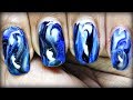 Easy Blue MARBLE NAIL ART DESIGNS Tutorial 2017