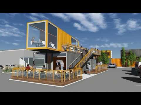 60 Container Shipping Cafe - Unique Design