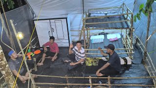 Download lagu camping in heavy rain sleeping in a transparent hut with midnight rain mp3