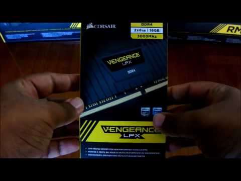 RAM CORSAIR DDR4 3000MHz 16GB Kit 2x8GB Vengeance LPX Juodas Skylake 1.35V XMP2.0 video