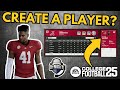 HOW TO CREATE A PLAYER FOR DYNASTY MODE IN COLLEGE FOOTBALL 25