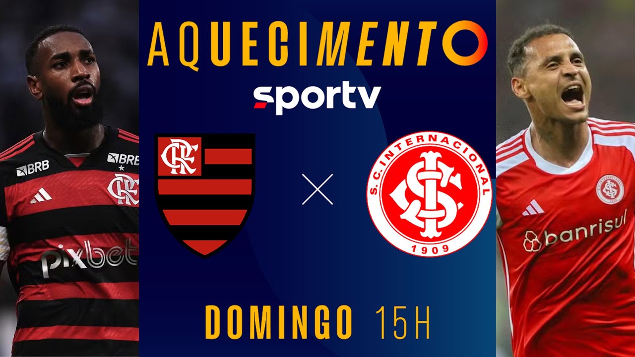 FLAMENGO X INTERNACIONAL | AQUECIMENTO AO VIVO E COM IMAGENS | BRASILEIRÃO 2024 | #live | sportv