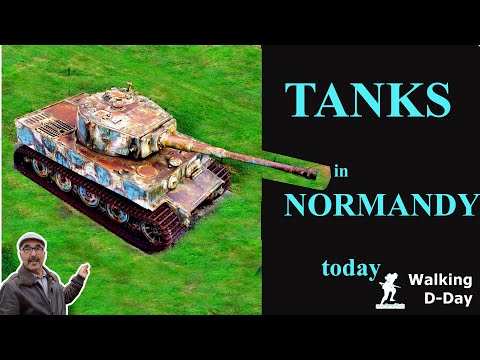 Tanks in Normandy today. Shermans, Tiger, Churchills, AVREs, Panther