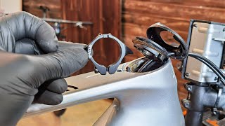 Get rid of headset bearing play in your Canyon bike. Do it on any fully internal cable routing bike.