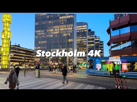 Stockholm 4K Sweden - Evening Walking Tour 2024