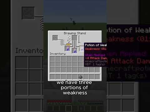 How to Make a SPLASH POTION of WEAKNESS in Minecraft #shorts #minecraft #potion #potions #tutorial