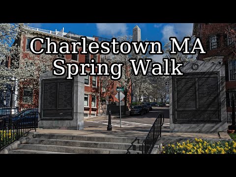 Charlestown MA Spring Bloom Walk Winthrop Square to the Bunker Hill Monument