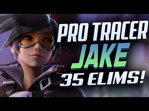 JAKE PRO DPS - TRACER GAMEPLAY! [ OVERWATCH SEASON 25 TOP 500 ]