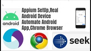 how to automate android app using appium  in Android | Launch Chrome browser in Real Android Device